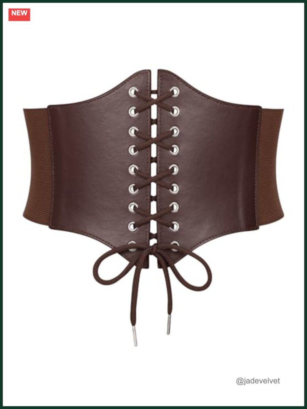Wide Corset Belt Lace-up PU Leather Elastic Renaissance Waist Belt